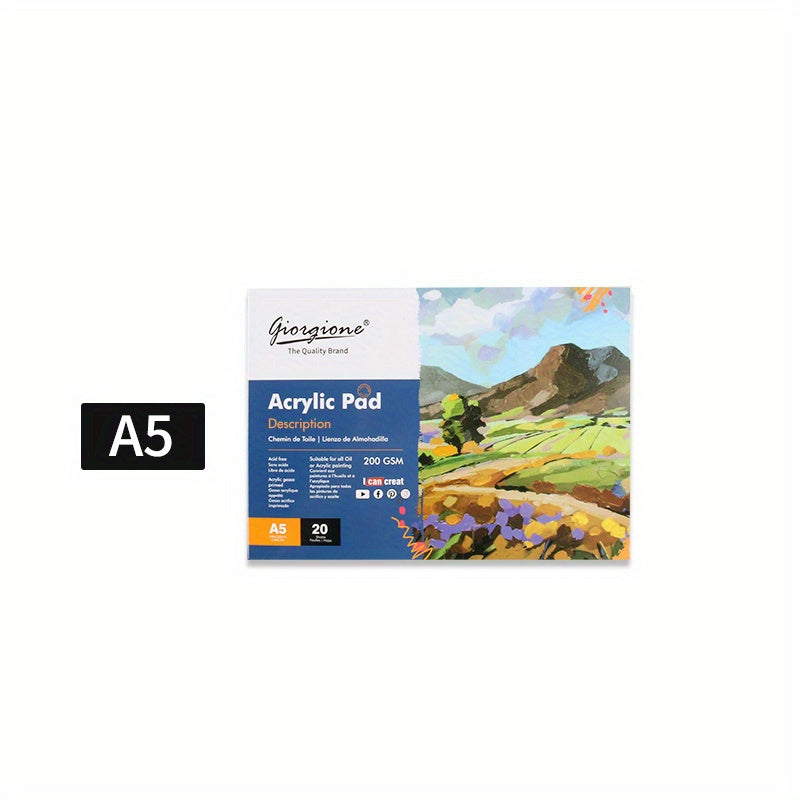 200gsm Acrylic Painting Book 20 Sheets A3 A4 A5