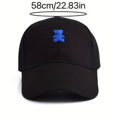 Bear Leather Label Baseball Cap Sun Hat For Men Women Youth
