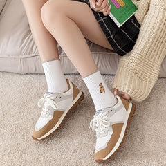 6 Pairs Women's Teddy Bear Mid Tube Socks