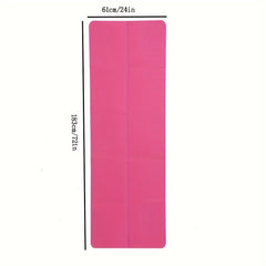 TPE Solid Non-slip Yoga Mat 6.0ft Foldable 4mm Thickness Fitness Mat