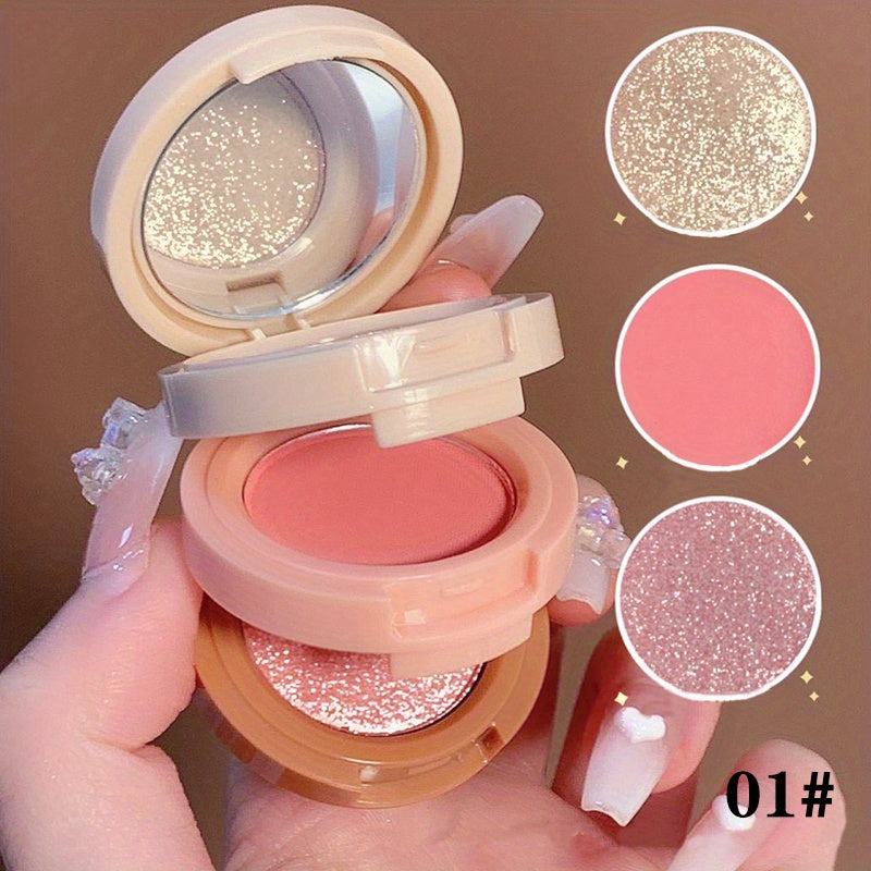 3-in-1 Blush Tower Contouring Powder with Mirror