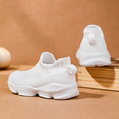 Girls Mesh Knitted Shoes Lightweight Slip On Walking Jogging