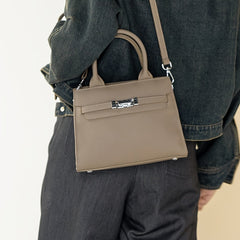 Vintage Leather Handbag with Adjustable Strap