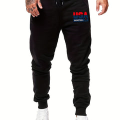 Basketball Graphic Drawstring Joggers Men s Sweatpants
