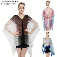 Gradient Chiffon Large Shawl Boho Loose Pullover Shawl
