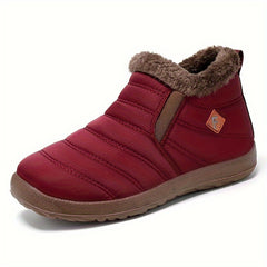 Women's Fluffy Ankle Boots Soft Sole Platform Plush Lining Warm Winter