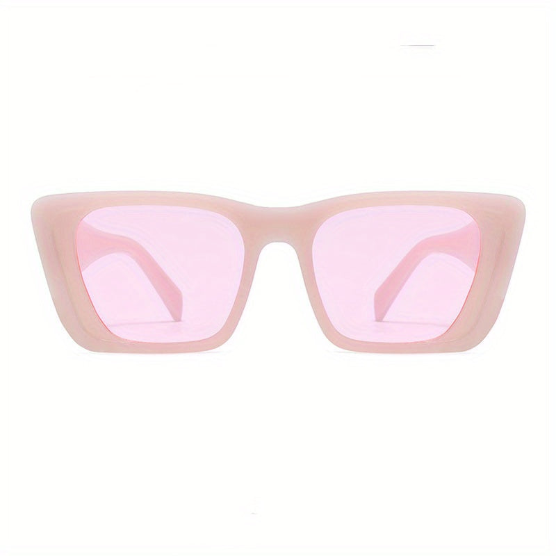 Y2K Jelly Square Sunglasses UV400 Beach Party Shades