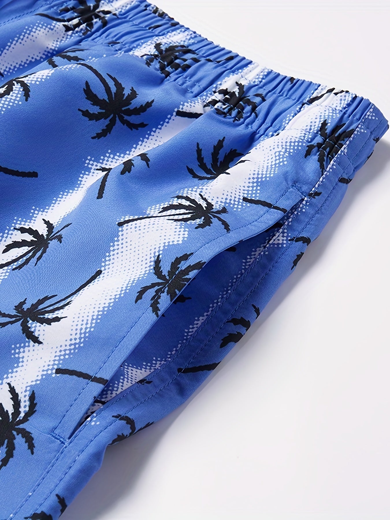 Men's Palm Tree Beach Shorts Quick Dry Drawstring for Summer