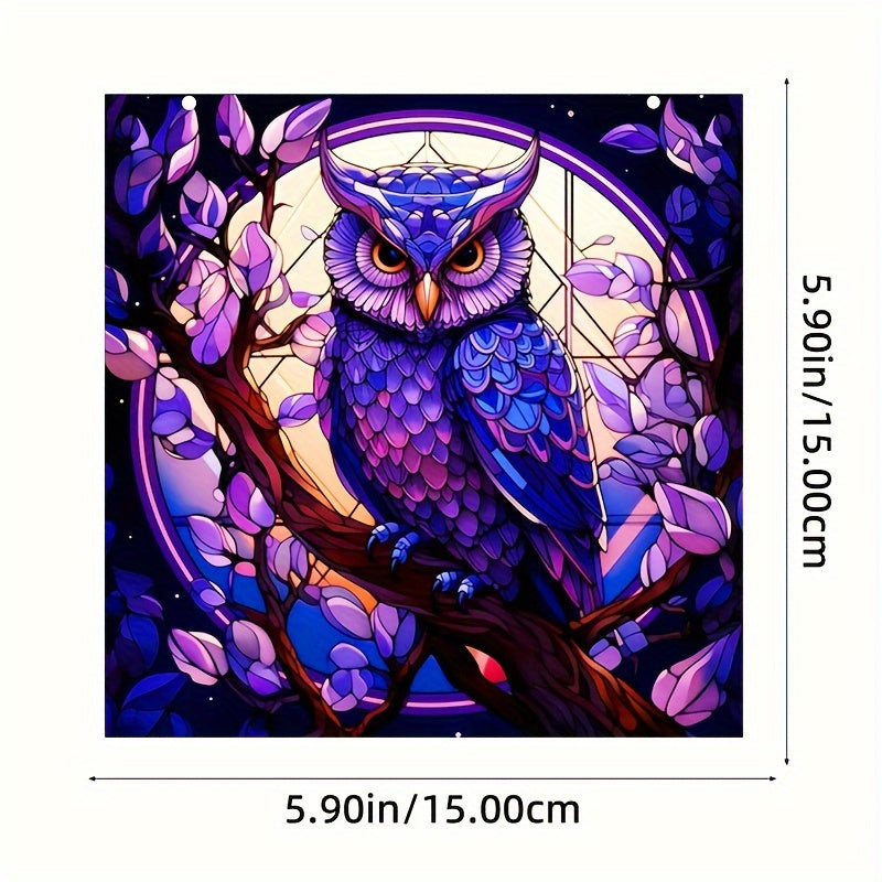 Owl Dyed Acrylic Hanging Window Christmas Gift