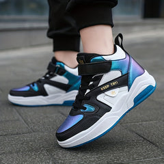 Boys' High Top Basketball Shoes Anti Slip Shock Resistant