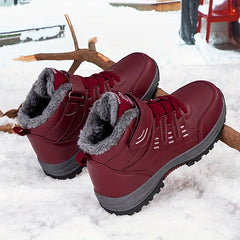 Women's Winter Snow Boots Fleece Lined Waterproof Hiking Outdoor Sports Sneakers