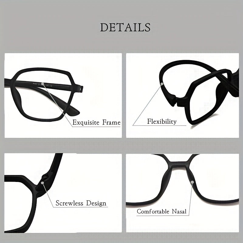 Men's TR90 Flat Glasses Light Blocking Mirror Holder
