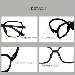 Men's TR90 Flat Glasses Light Blocking Mirror Holder