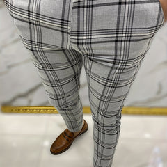 Retro Style Palid Slacks Men s Casual Slightly Stretch Pants