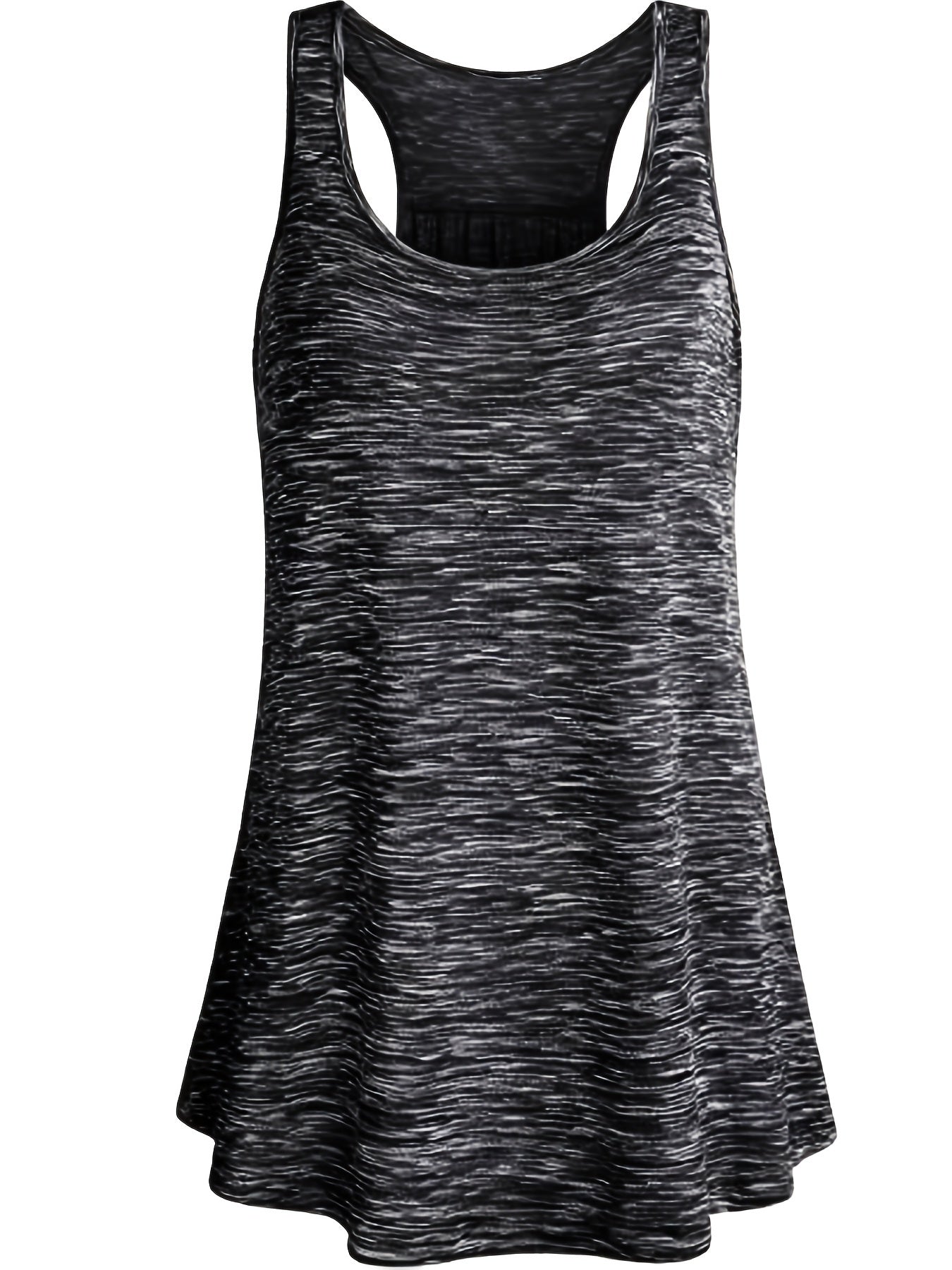 Solid Wide Strap Tank Tops Women's Plus Round Neck Basic Tank Tops