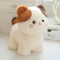 Fat Calico Cat Plush Toy 7.87in Stuffed Sofa Ornament