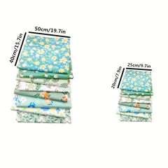 8pcs Cotton Twill 100 Quilt Pieces Rag Doll Small Clothes Fabric Set