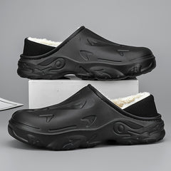 Men's Warm Cozy Plush Slippers Soft Non Slip Home Shoes
