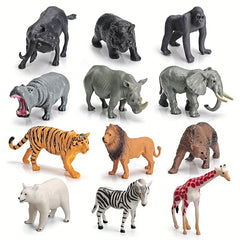 Wildlife Model Set Tiger Lion Brown Bear Models Desktop Ornaments