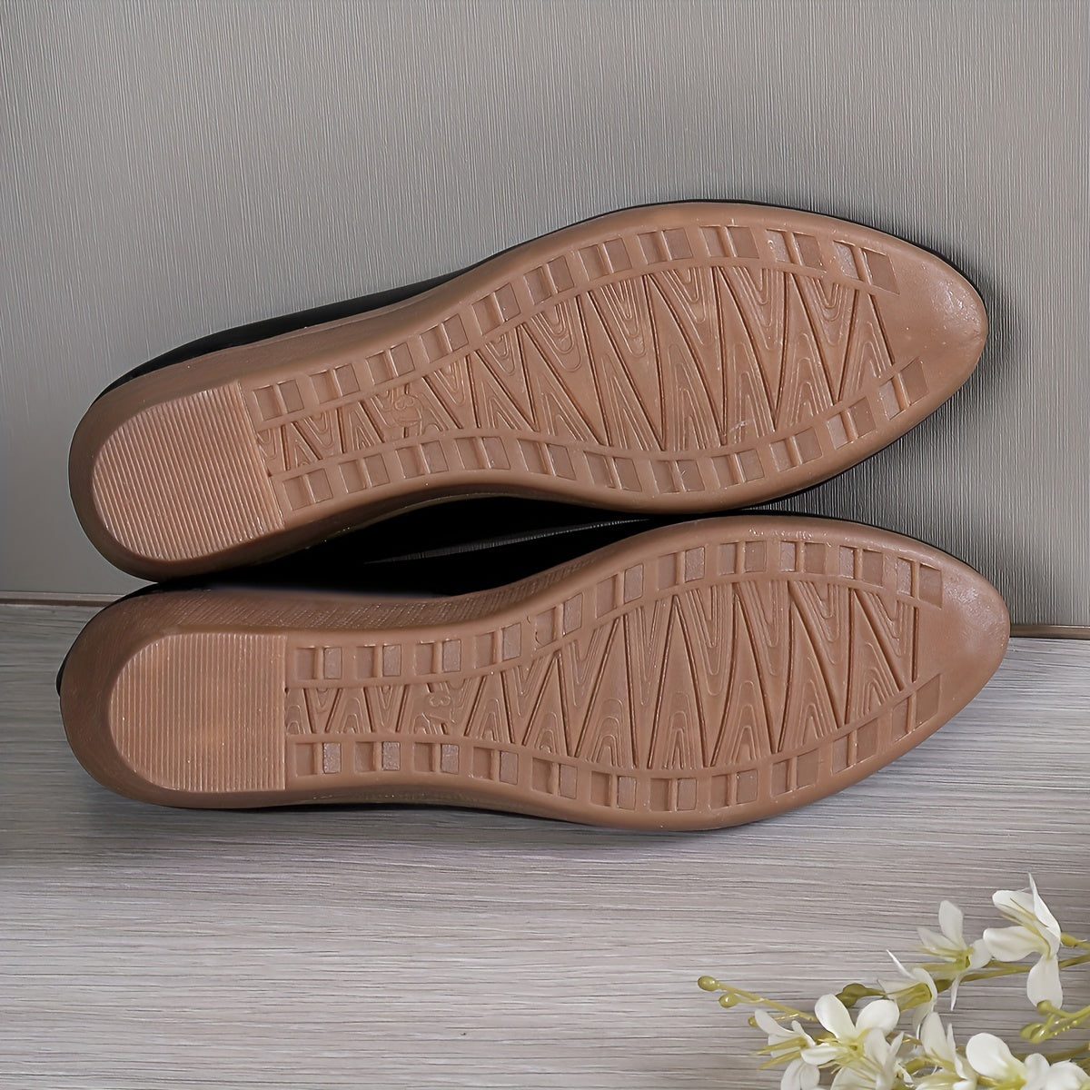 Women's Solid Wedge Heeled Shoes Casual Slip On Faux Leather Shoes