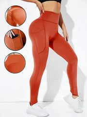 3pcs Solid Yoga Leggings High Stretchy Butt lifting Pockets Fitness Sports Pants