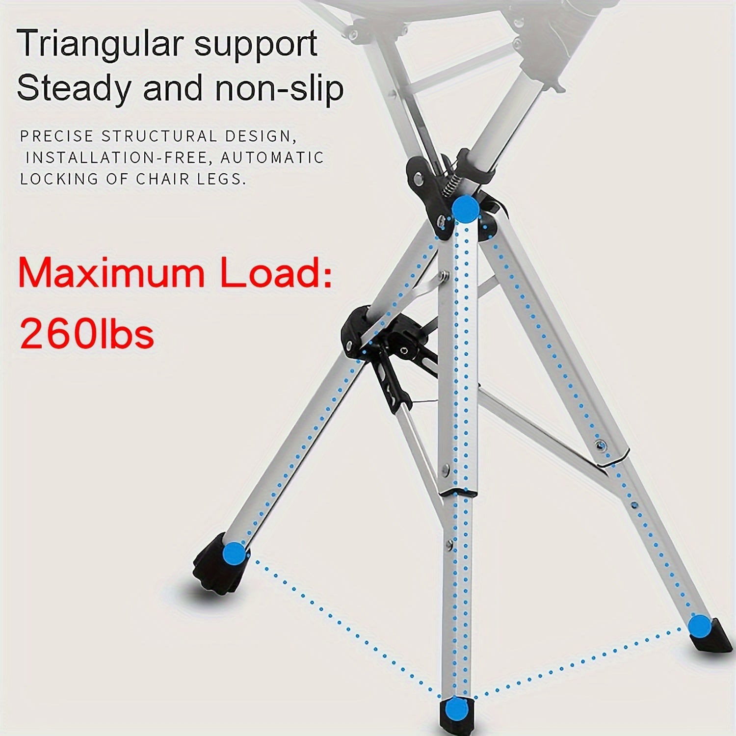 Portable Cane Seat, 117.93KG Capacity, Aluminum Alloy, Durable