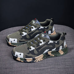 Camo Lace Up Running Sports Shoes Platform Sneakers Women's Footwear