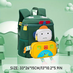 3D Robot Kindergarten Kids Backpack for Boys Girls