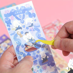 4pcs Guka Pet Sticker Set Dark Waterproof Small Size