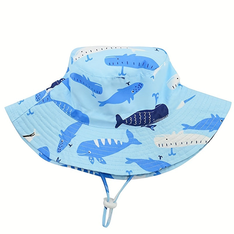 Whale Fisherman Hat Sun Protection Bucket Hat for Outdoor Traveling Beach Party