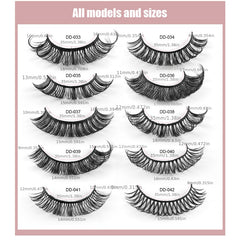 Curling Thick Volume Lashes Natural Look False Eyelashes 10 Pairs