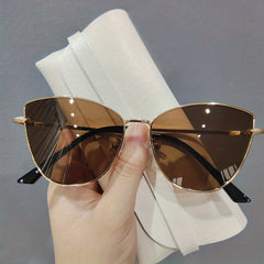 Y2K Cat Eye Sunglasses Metal Anti Glare UV400