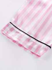 Girls Lounge Wear Button Down Top & Pants Pajamas Set Kids Clothes