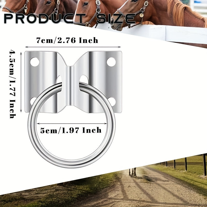 Heavy Duty Wall Mount Hitching Ring Hooks for Horse Stall Stable