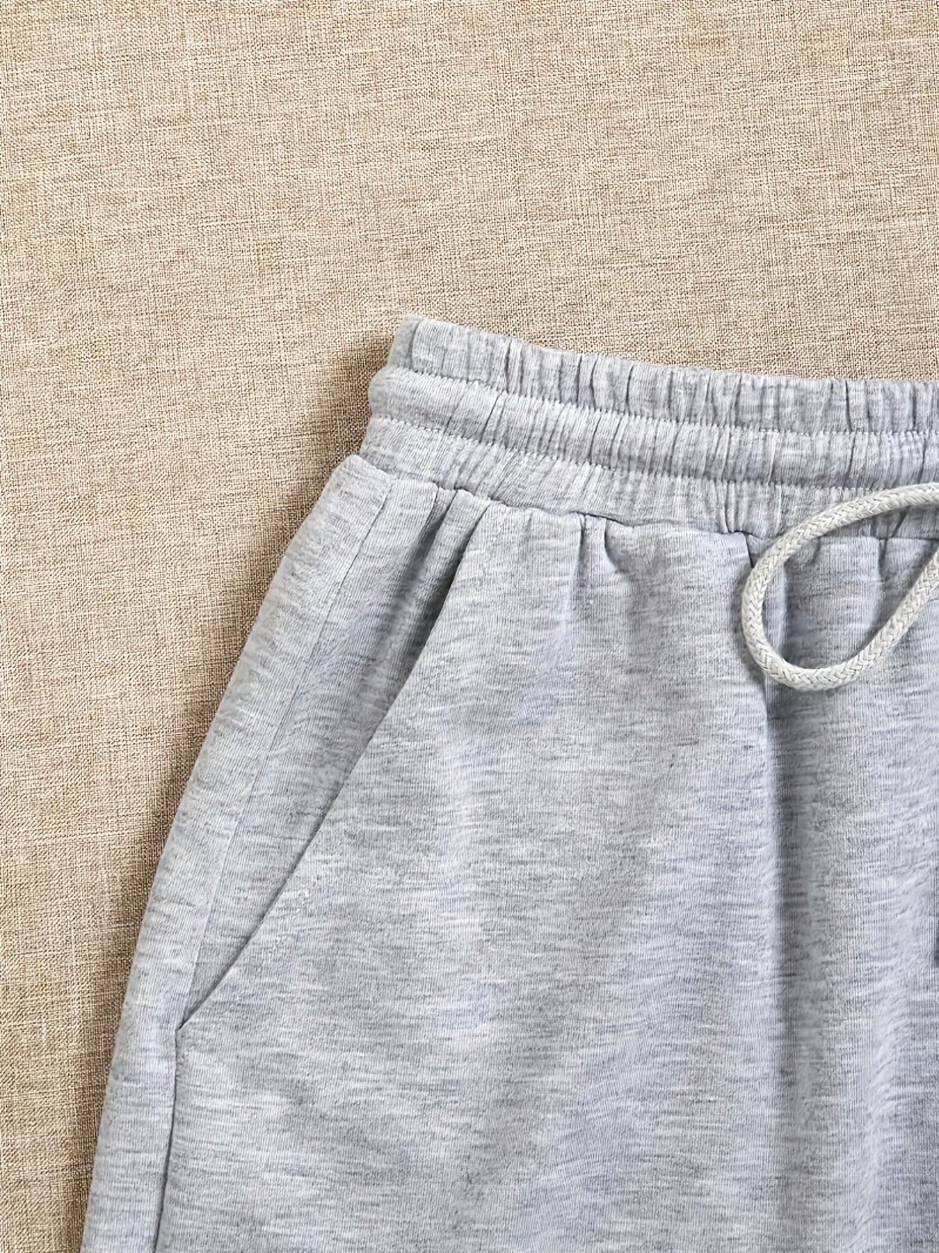 Lip Print Drawstring Sports Shorts Loose Fit