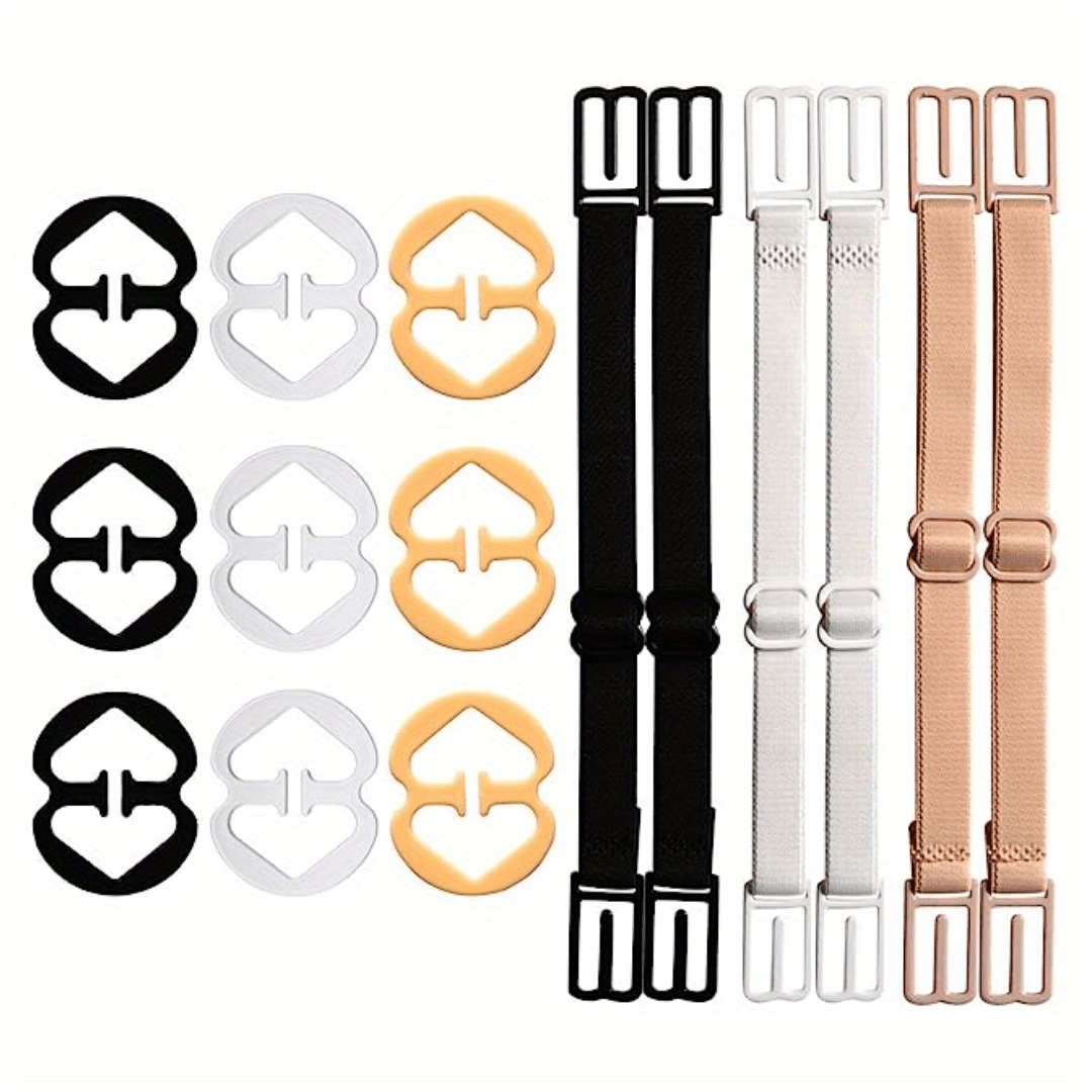 Invisible Bra Strap Clips Set Non-slip Buckles Conceal Bra Straps & Elastic