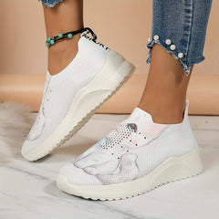 Kitten Pattern Slip On Casual Running Shoes Non Slip Sneakers