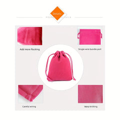 5pcs Velvet Jewelry Storage Bag Small Gift Wrapping Pocket