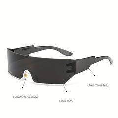 Cyberpunk Futuristic Sunglasses For Men UV Protection Sunglasses