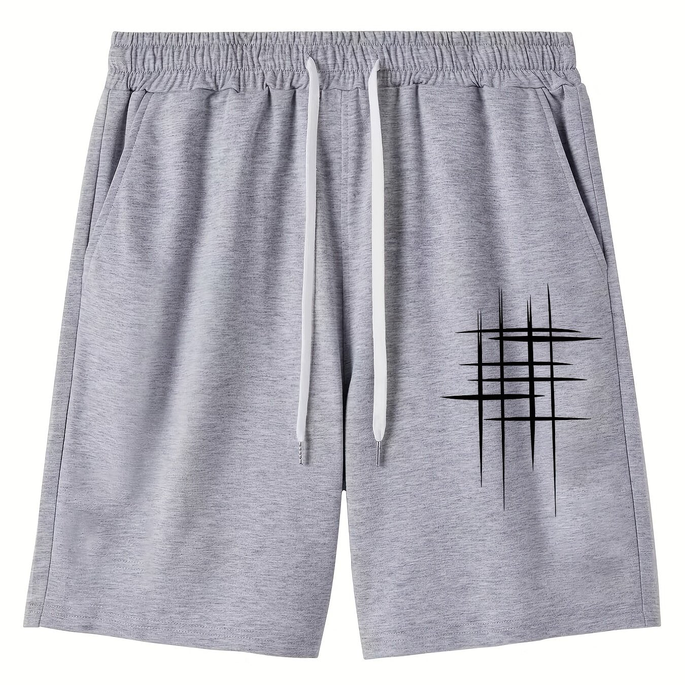 Men's Glitter Drawstring Shorts for Summer