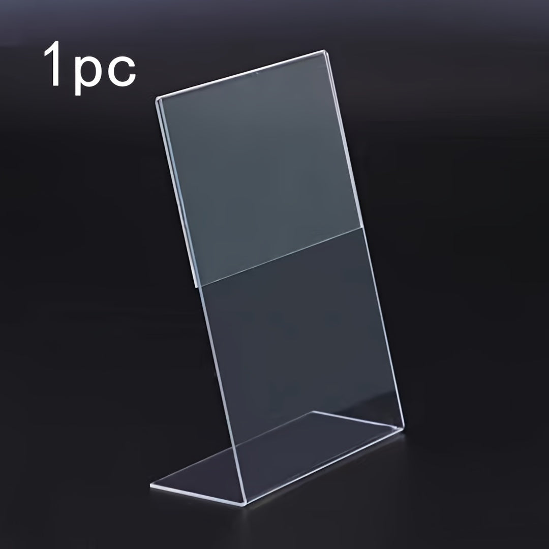 Clear Slanted Back Acrylic Sign Holder 21.08cm x 29 - Tabletop Display Stand