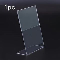 Clear Slanted Back Acrylic Sign Holder 21.08cm x 29 - Tabletop Display Stand