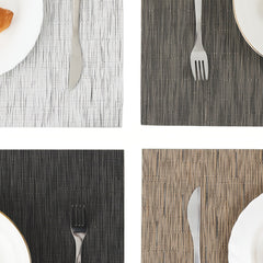4pcs Bamboo Table Placemats Non Slip Heat Resistant Easy to Clean
