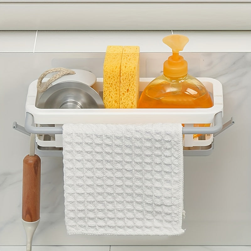 Telescopic Rag Rack Kitchen Storage Rack Wall-mounted Seasoning Rack