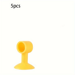 5pcs Silicone Door Stopper Without Punching Bathroom Door Handle Suction Cup