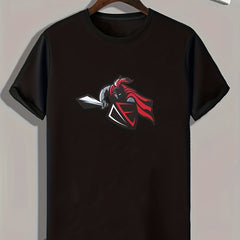 Knight Pattern Print Men's Sports T-shirt