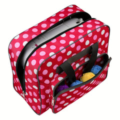 Sewing Machine Storage Bag Red Polka Dot Tote Bag