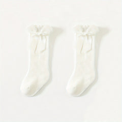Cotton Lace Over the Knee Socks for Baby Girls