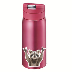 Rocking Raccoon Sticker Car Laptop Wall Window Bumper Sticker