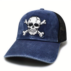 Skull Head Summer Trucker Cap Sunshade Breathable Baseball Cap